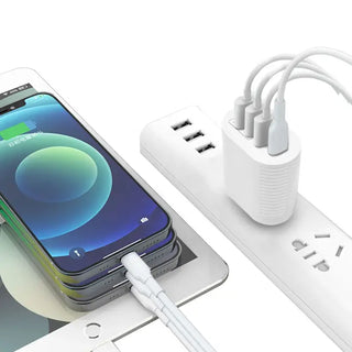 ech Trendz - 4 Port Wall Charger - White