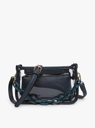 Jen & Co. - Jessica Clear Crossbody Bag – Chain Strap