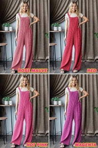 HEIMISH - SLEEVELESS SOLID URBAN RIBBED JUMPSUITS