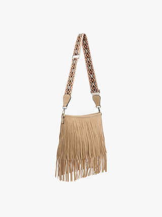 Jen & Co. - Sadie Suede Fringe Crossbody w/ Guitar Strap