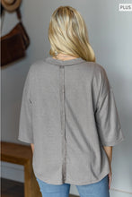 Load image into Gallery viewer, Button Down Two Tone Thermal Top
