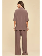 Load image into Gallery viewer, Dear Scarlett Relaxed Polo Top &amp; Wide-Leg Pant Set

