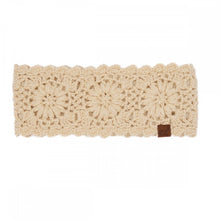 Load image into Gallery viewer, CC Flower Crocheted Headwrap – Cozy One Size Winter Ear Warmer
