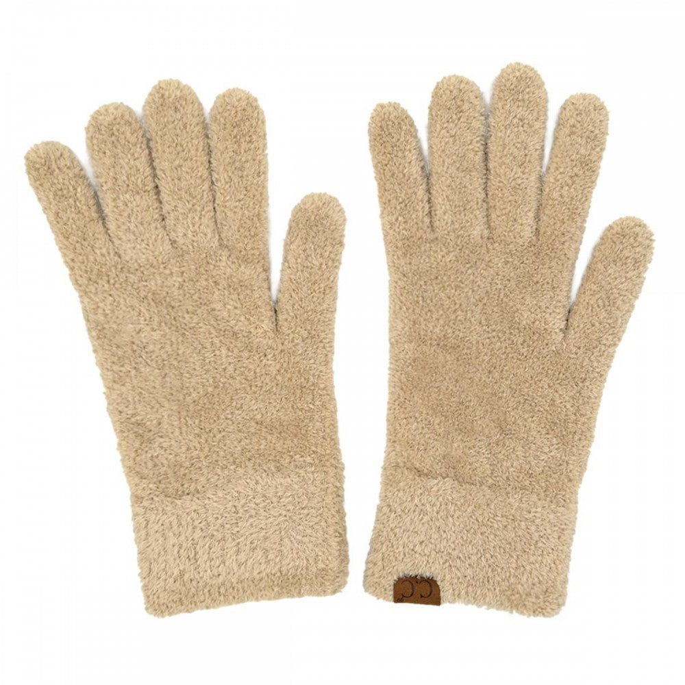 CC Plushy Terry Chenille Gloves – Ultra Soft One Size Winter Gloves