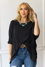 Load image into Gallery viewer, Curly Rib Relaxed Poncho Top
