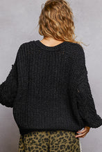 Load image into Gallery viewer, POL V-Neck Semi Cropped Top Chenille Sweater
