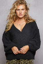 Load image into Gallery viewer, POL V-Neck Semi Cropped Top Chenille Sweater
