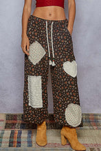 Load image into Gallery viewer, POL French Terry Various Lace Patches Printed Woven Pants
