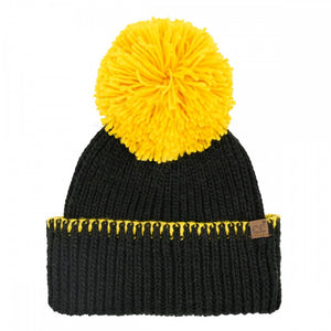 CC Team Beanie with Yarn Pom – Classic Knit Winter Hat