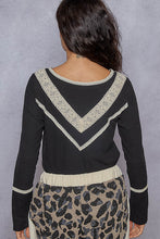 Load image into Gallery viewer, POL Long Sleeve Double Gauze Solid Knit Rib Top
