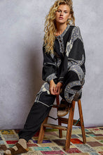 Load image into Gallery viewer, POL Round Neck Peace Patch Floral Oversized Fit Knit Top
