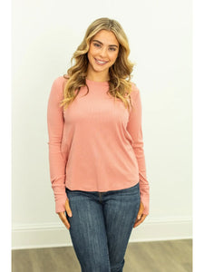 Grace + Emma Ribbed Long-Sleeve Top