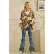 Load image into Gallery viewer, Oli &amp; Hali Washed Colorblock Patchwork Cardigan | Women’s Oversized Knit
