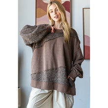 Load image into Gallery viewer, Oli &amp; Hali Mix Sweater Knit Oversized Pullover Top | Women’s Cozy Knit
