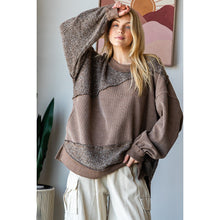 Load image into Gallery viewer, Oli &amp; Hali Mix Sweater Knit Oversized Pullover Top | Women’s Cozy Knit
