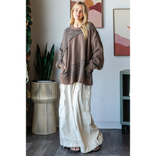 Load image into Gallery viewer, Oli &amp; Hali Mix Sweater Knit Oversized Pullover Top | Women’s Cozy Knit
