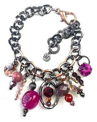 Lost & Found Trading - BR-Mixed Chains Charm Bracelet with Trinkets & Clasp
