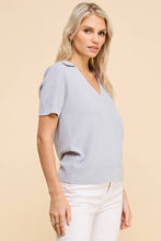 Load image into Gallery viewer, Allie Rose - Fine Gauge Short Sleeve Textured Polo
