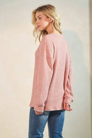 Heimish Puff Sleeve Solid Sweater Top