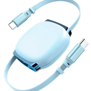 Tech Trendz Usb-c Retractable Cable - Blue