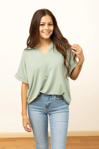 Grace + Emma Cara Collared Top