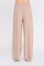 Load image into Gallery viewer, Allie Rose - Bow Embroidered Soft Linen Palazzo Pant
