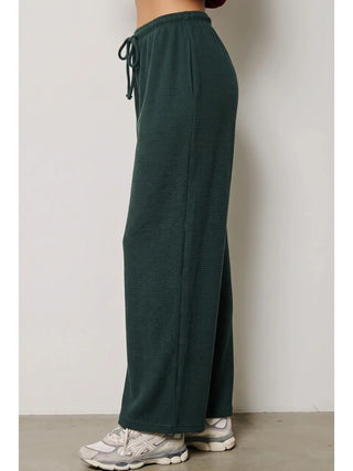 Charlotte Avery - Rib Knit Pull On Pant - Pine