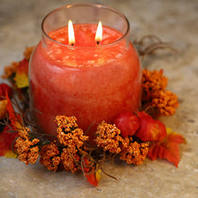 Load image into Gallery viewer, A Cheerful Giver - Maple Leaves &amp; Pumpkins Candle Ring
