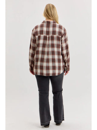 Be Cool - Plaid Flannel Shirts - Brown