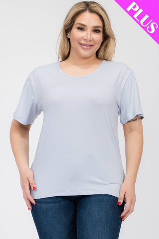 CAPELLA APPAREL - Plus Size Basic Short Sleeve T-shirt