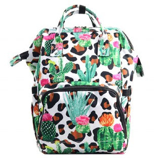 Dancing Cactus Utility Diaper Bag
