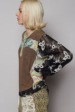 Load image into Gallery viewer, POL Round Neck Long Sleeve Floral Knit Top
