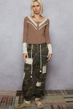 Load image into Gallery viewer, POL Long Sleeve Double Gauze Solid Knit Rib Top
