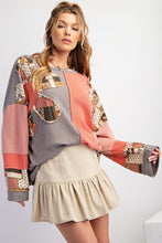Load image into Gallery viewer, Easel Color Block Thermal Mineral Washed Pullover
