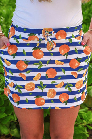 Jess Lea - Orange Voyage Striped Skort