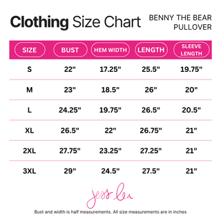 Jess Lea - Benny The Bear Game Day Pullover