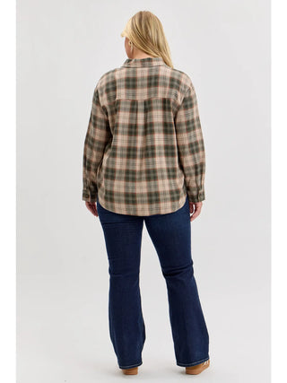 Be Cool  - Plaid Flannel Shirt - Hunter
