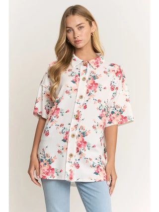 Heimish Floral Button Down Top