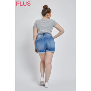 SUPER HIGH RISE MOM SHORTS W/ DOUBLE CUFF