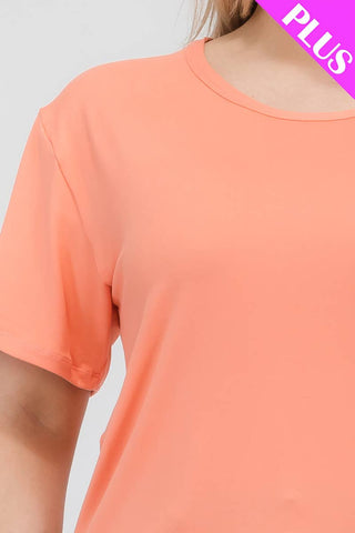 CAPELLA APPAREL - Plus Size Basic Short Sleeve T-shirt