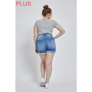SUPER HIGH RISE MOM SHORTS W/ DOUBLE CUFF