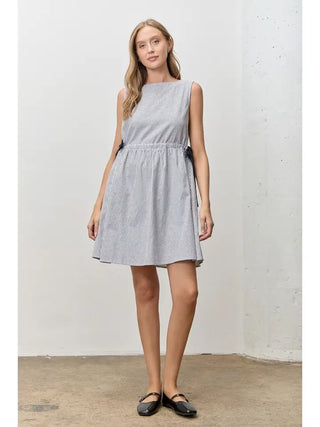 Polagram - Pinstrip Waist Tie Dress