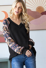 Load image into Gallery viewer, HEIMISH - SOLID URBAN RIBBED AND GEOMETRIC CONTRAST TOP
