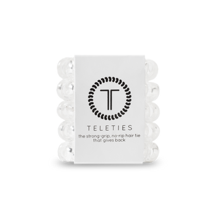 TELETIES - Spiral Hair Coils | Tiny | Crystal Clear Hair Ties