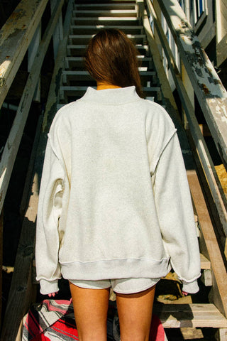 Bucketlist | Lake & Mountain Reversible Graphic Oversized Sweatshirt