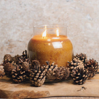 A Cheerful Giver - Seasonal Pinecones Candle Ring