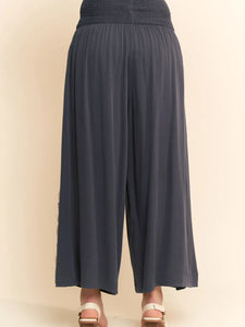 Davi & Dani Peace and Star Patchwork Leg Pants – 100% Rayon