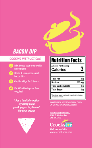 Crockstar Dinner Club - Bacon Dip