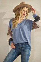 Load image into Gallery viewer, HEIMISH - LONG SLEEVE URBAN RIB COLOR BLOCK TOP
