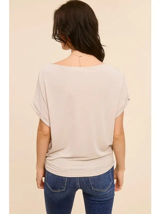 Charlotte Avery Dolman Sleeve Tee - Champagne